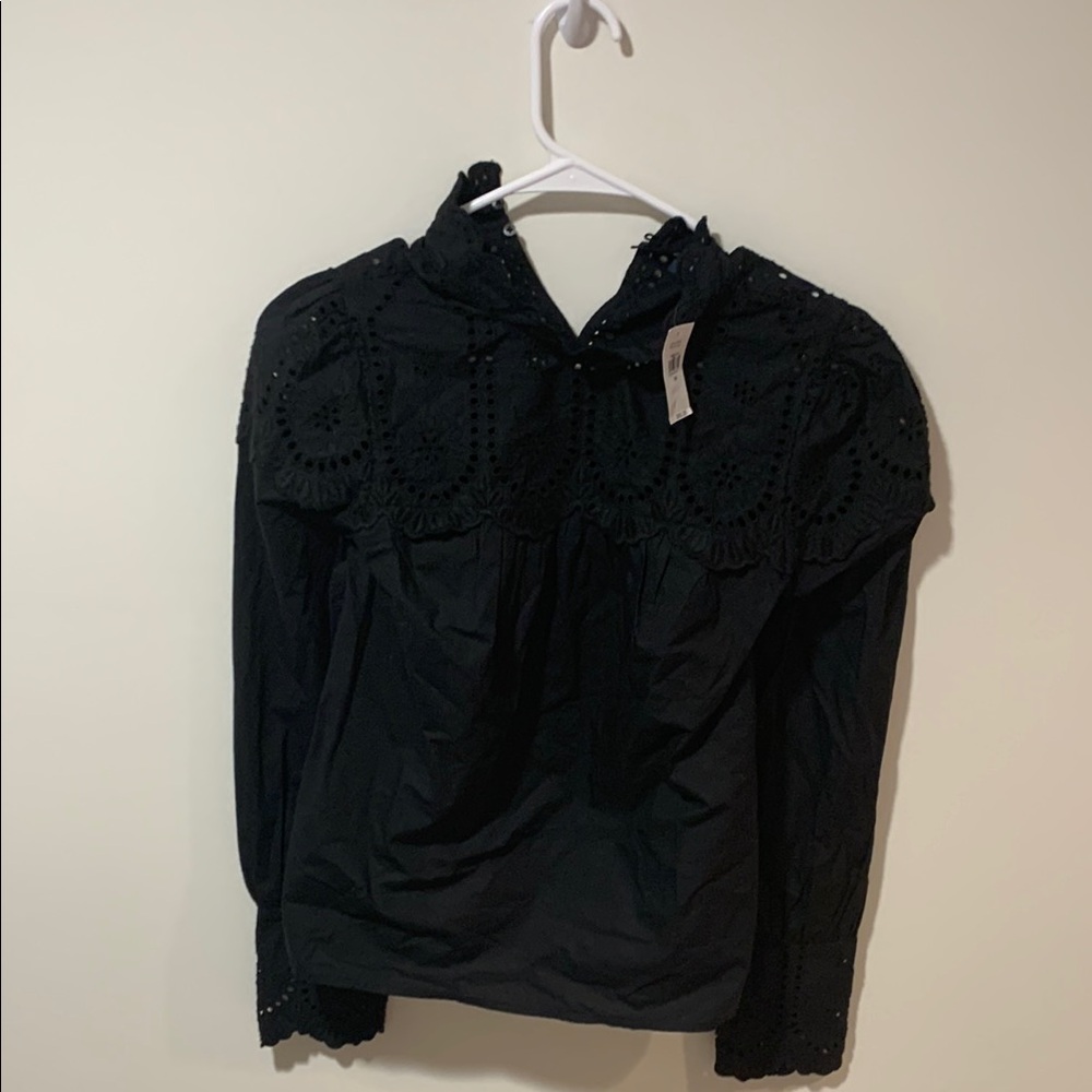 Elegant Black Lace Women's Top